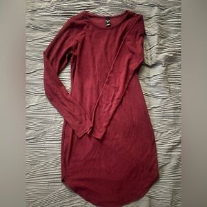 Windsor Deep Red Long Sleeve Dress